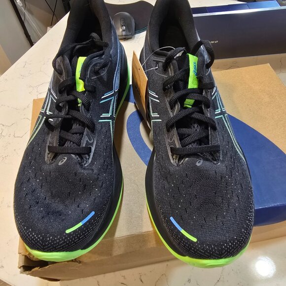 Asics Mens Gel-Cumulus 26 Running Shoes US 12 10118792-001 Black / Electric Lime - Picture 4 of 9